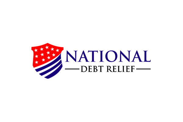National Debt Relief logo featuring a shield with stars and stripes
