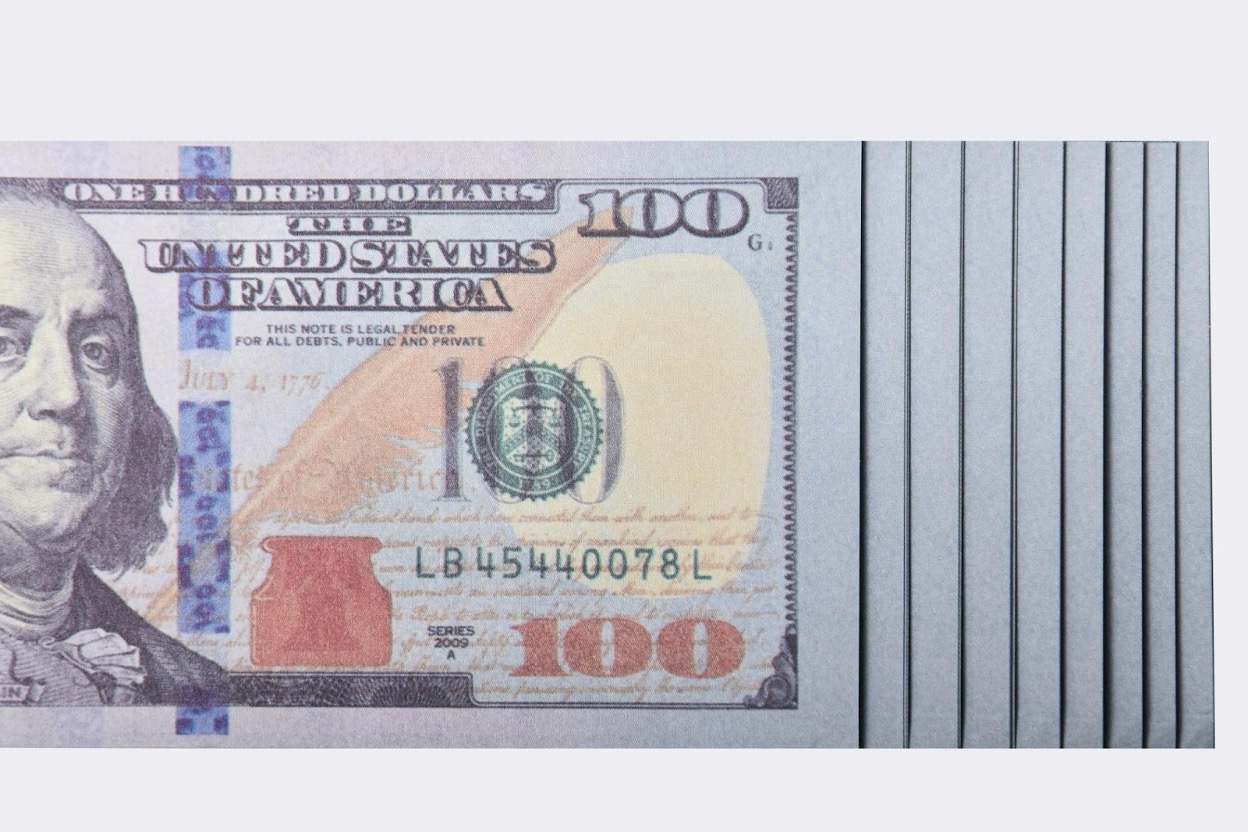 A close-up of a $100 bill